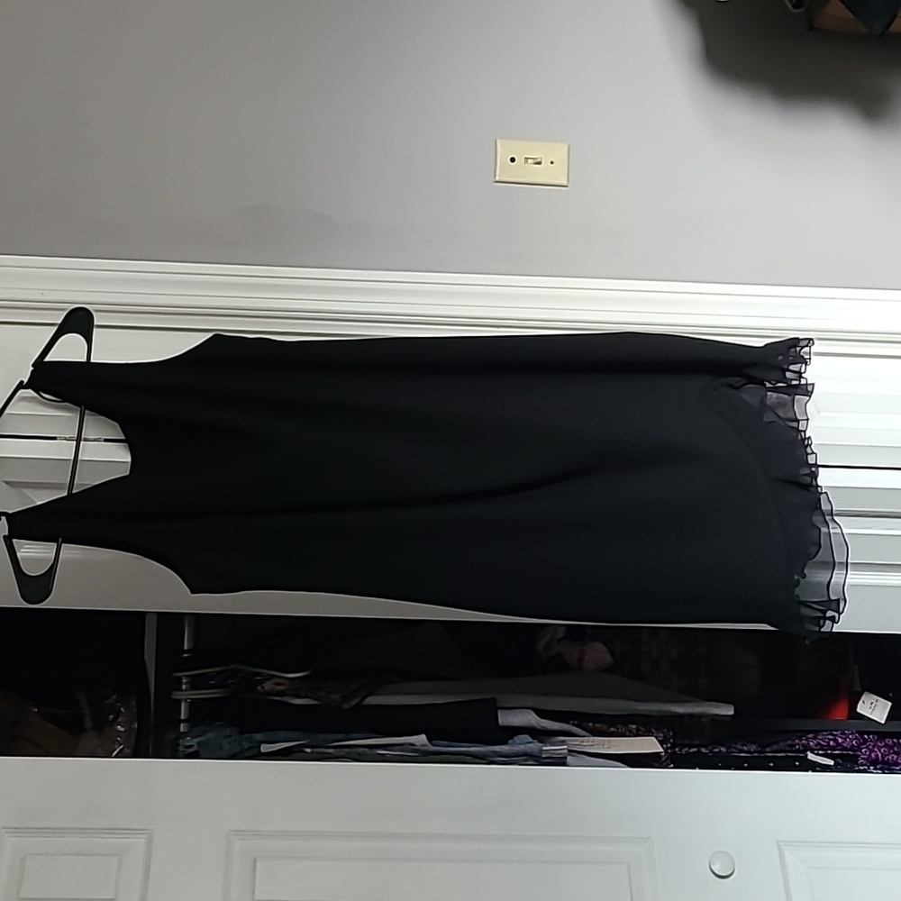 Size 16 Talbots cocktail dress with bottom ruffles.